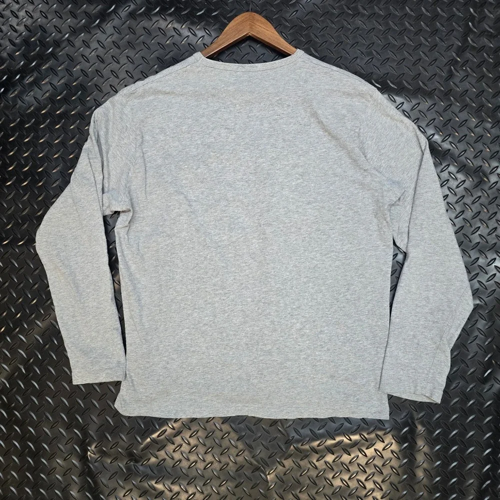 J.Crew Mens XL Long Sleeve T-Shirt Gray 100% Cotton‎ Made in USA 48756